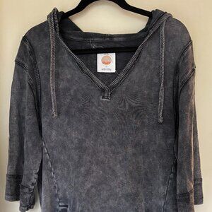 Daily Practice Gray 3/4 Sleeve Hoodie Dress – Size XS